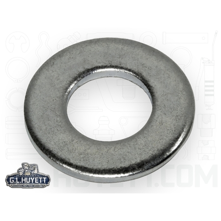 G.L. HUYETT Flat Washer, Fits Bolt Size 3/8" , Steel Zinc Plated Finish FTWU-0375